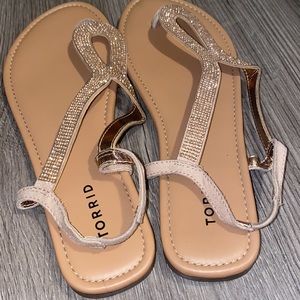 Torrid Beige Diamond Strapped Sandal